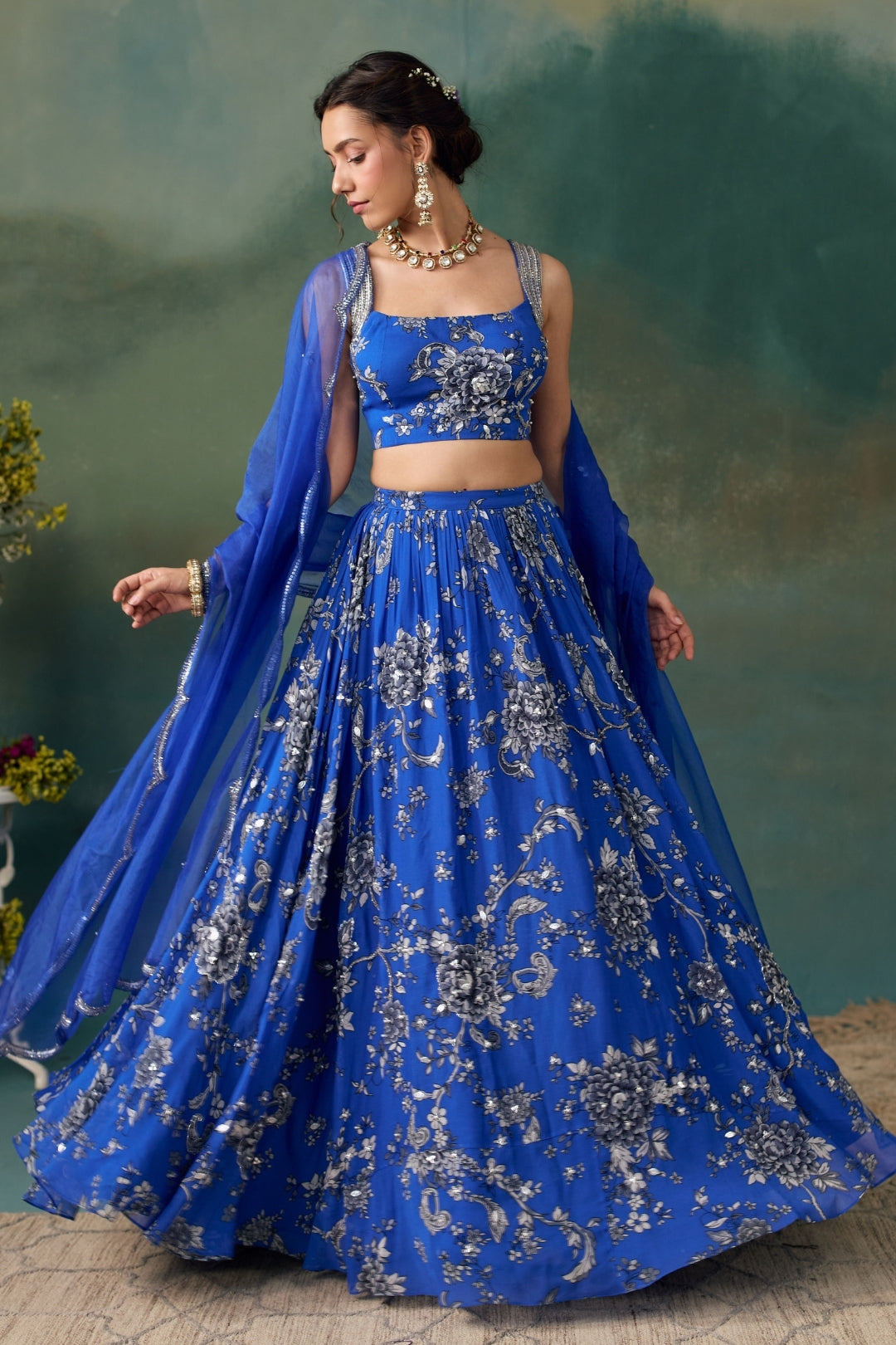 Royal Blue Lehenga Set