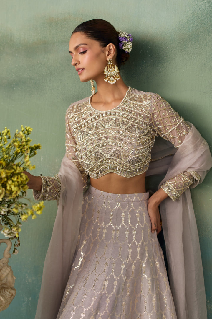 Grey Lehenga Set