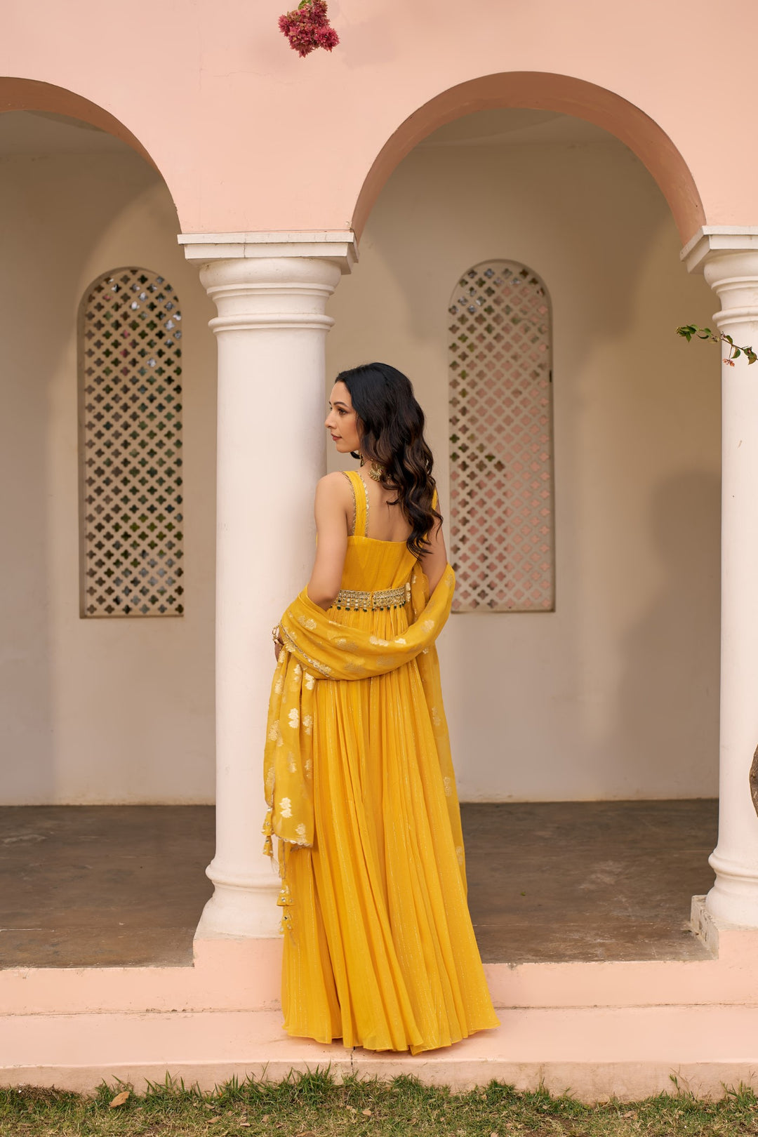 Yellow Anarkali