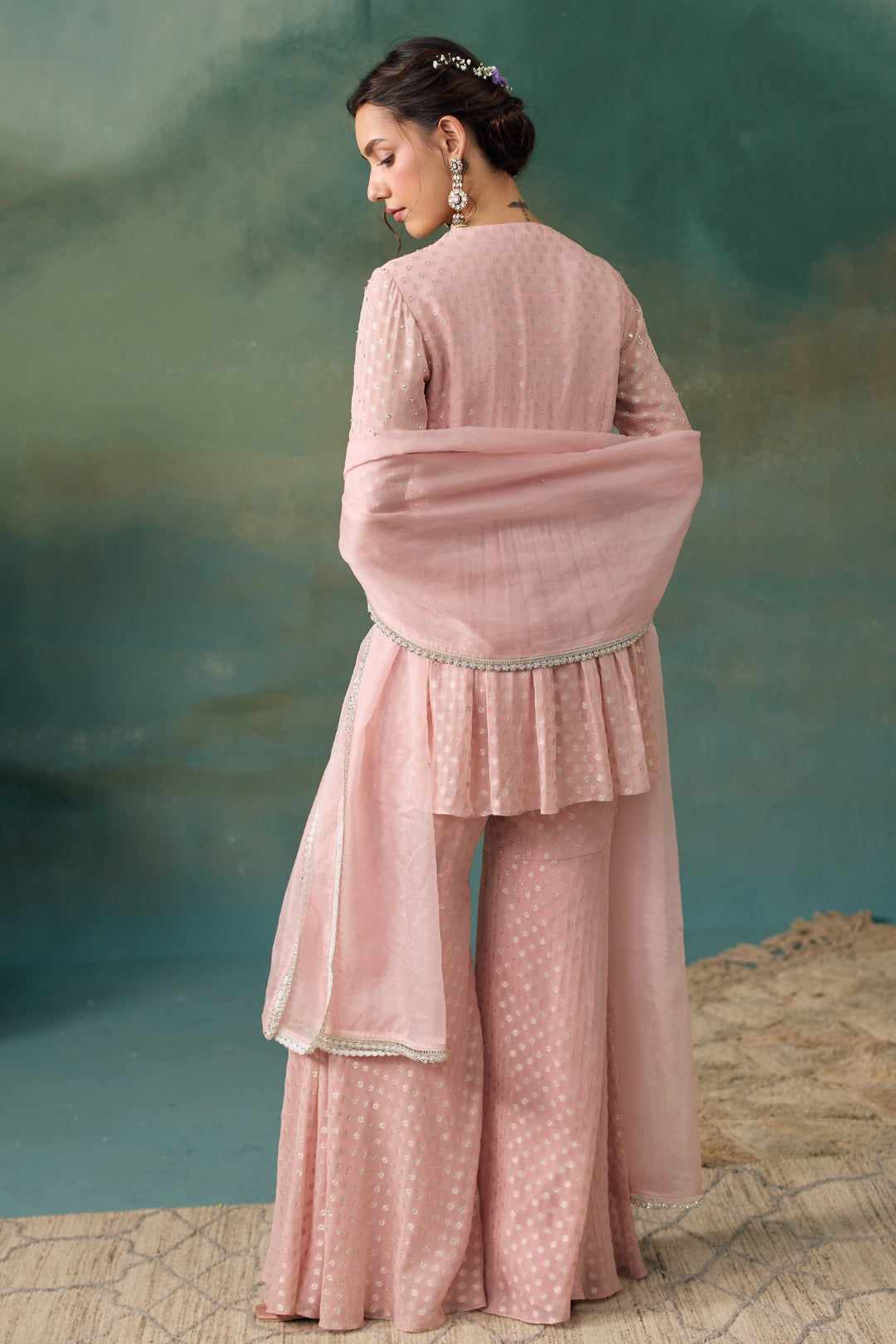 Blush Pink Sharara Set