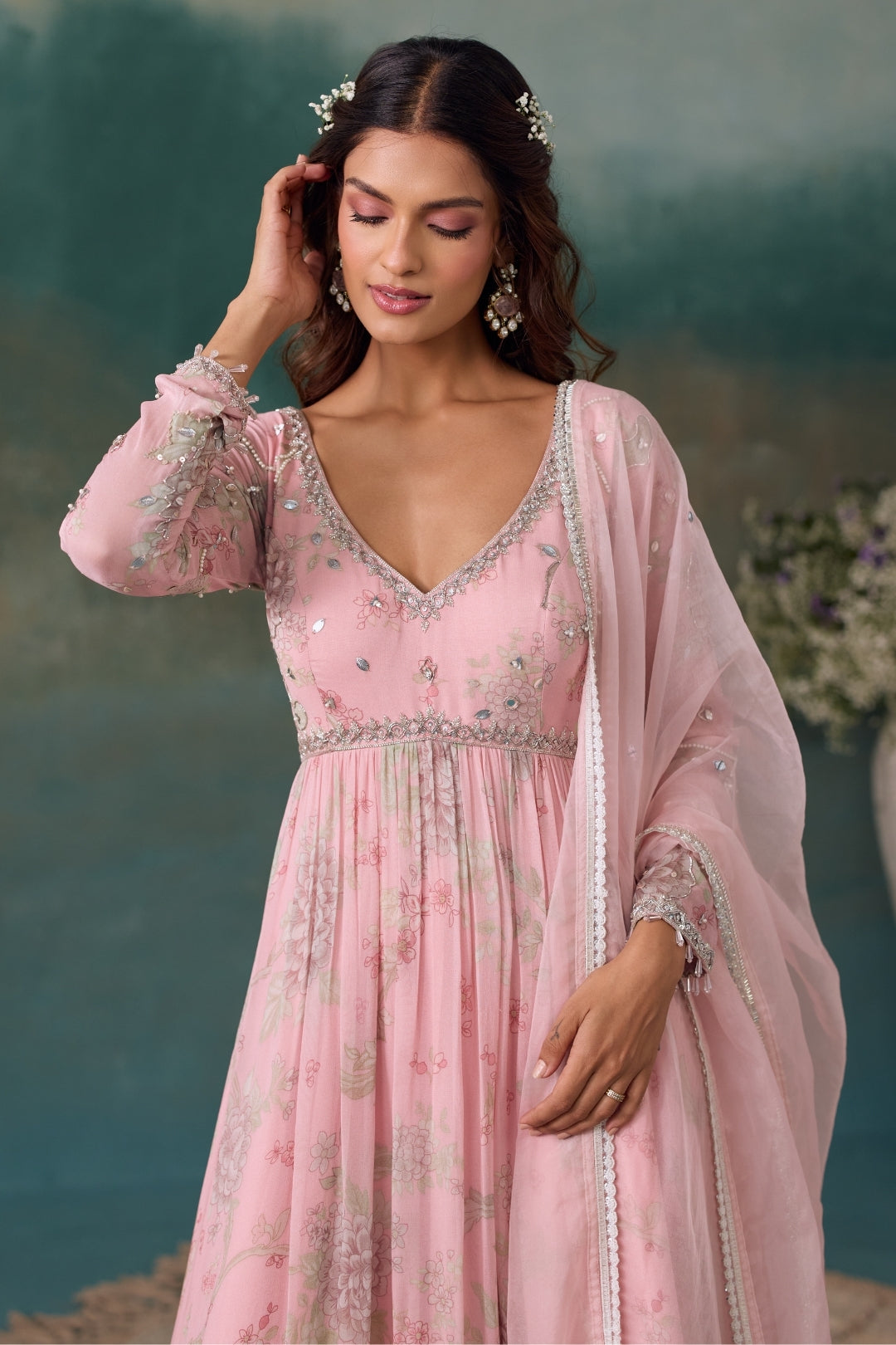 Blush Pink Anarkali Set