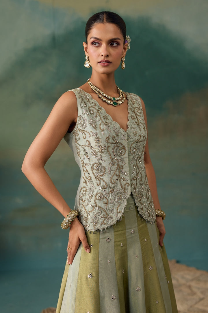 Sage Green Lehenga Set