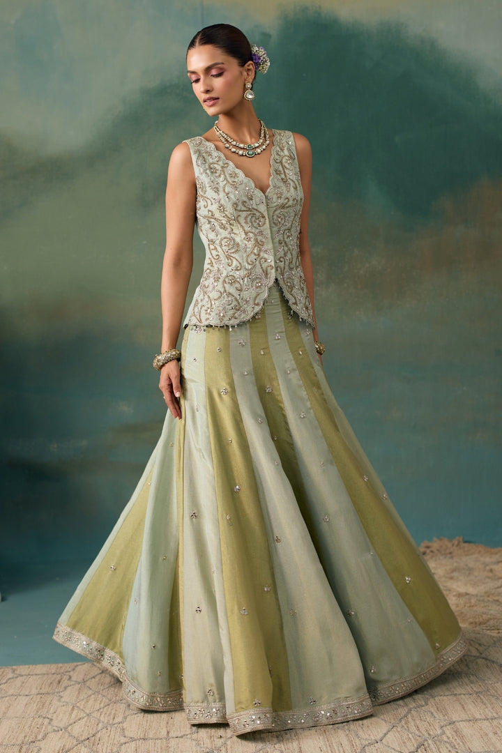 Sage Green Lehenga Set