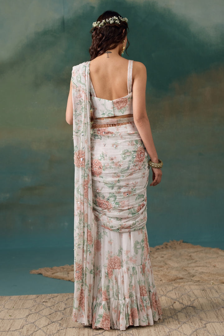 Pearl Roselle Pre-Draped Saree