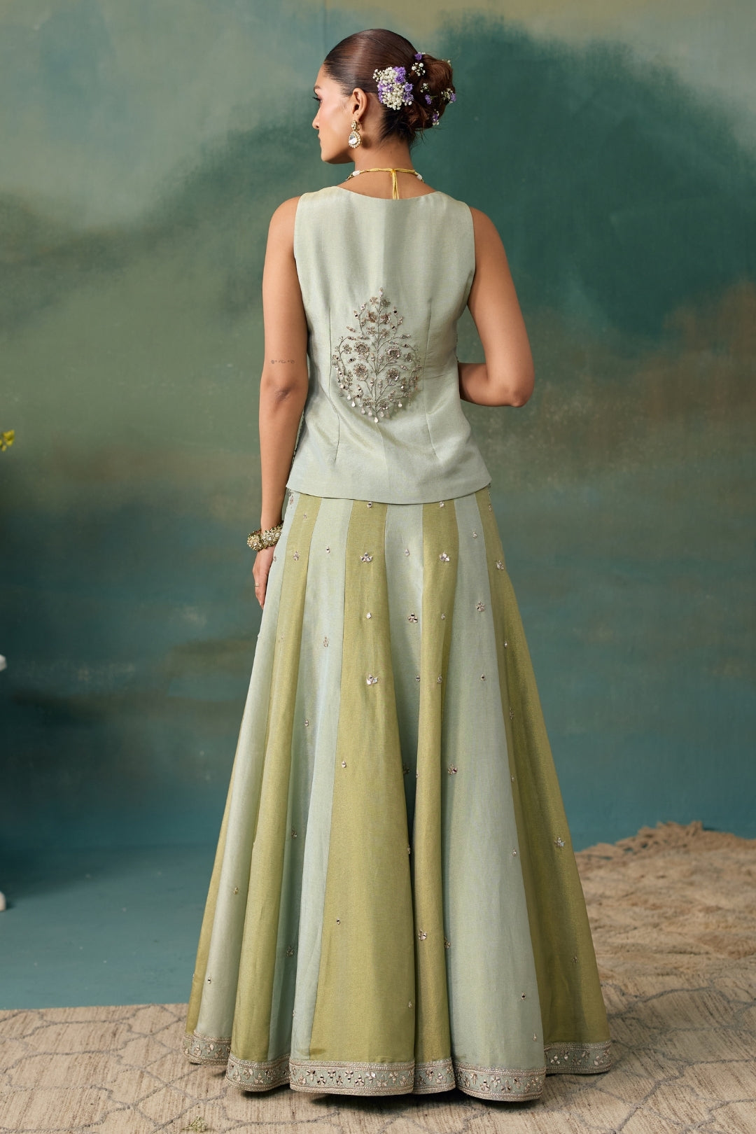 Sage Green Lehenga Set