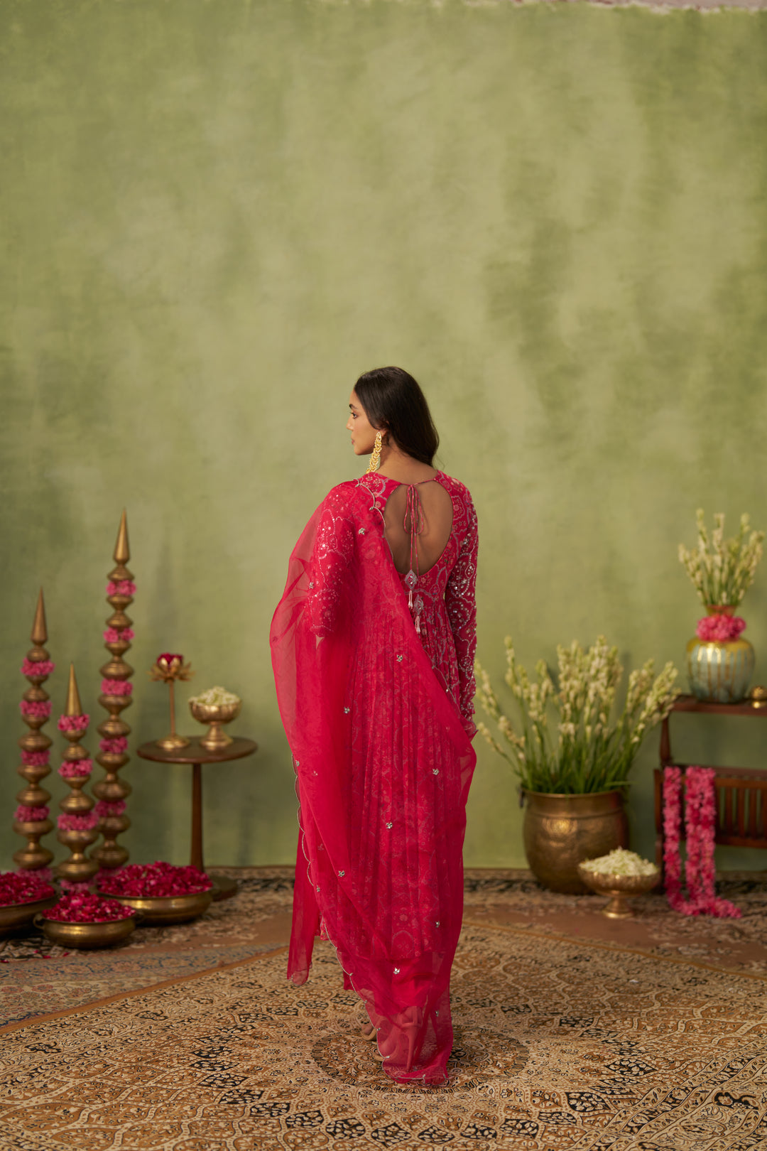 Rani Pink Anarkali Set