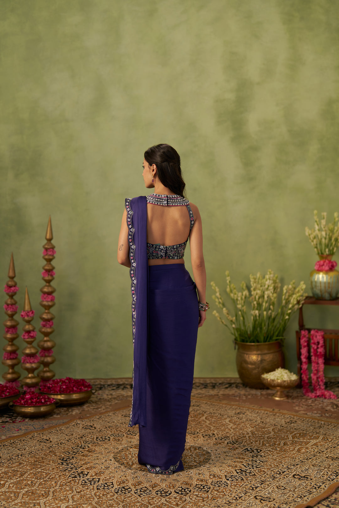 Deep Royal Purple Saree