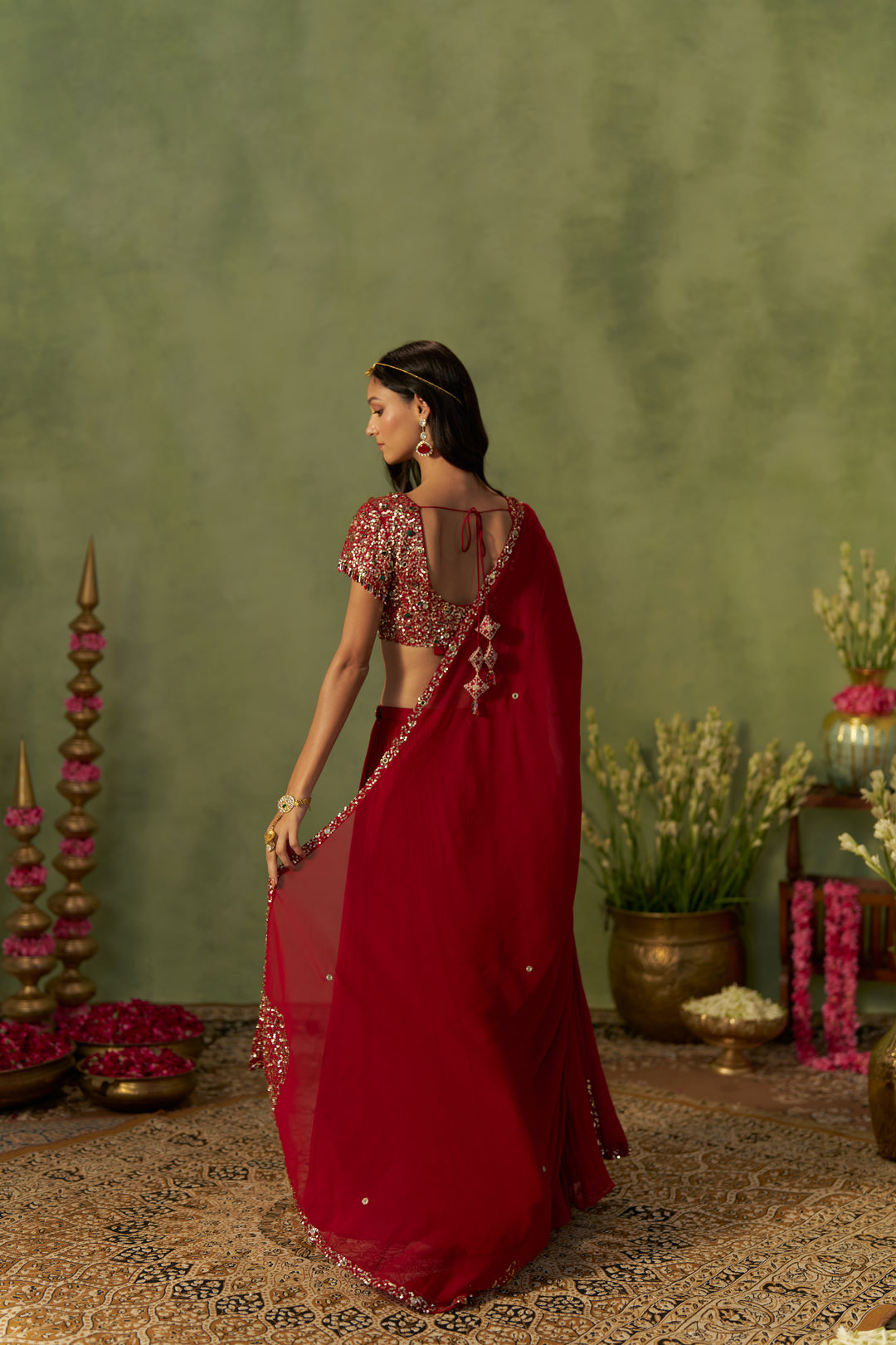 Ruby Red Lehenga