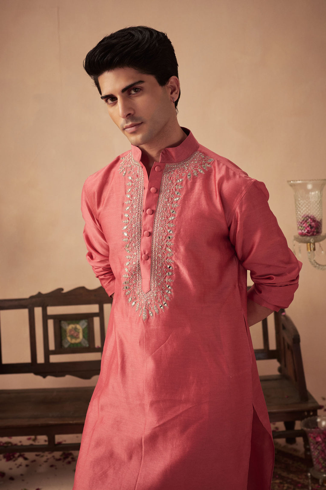 Coral Kurta Set