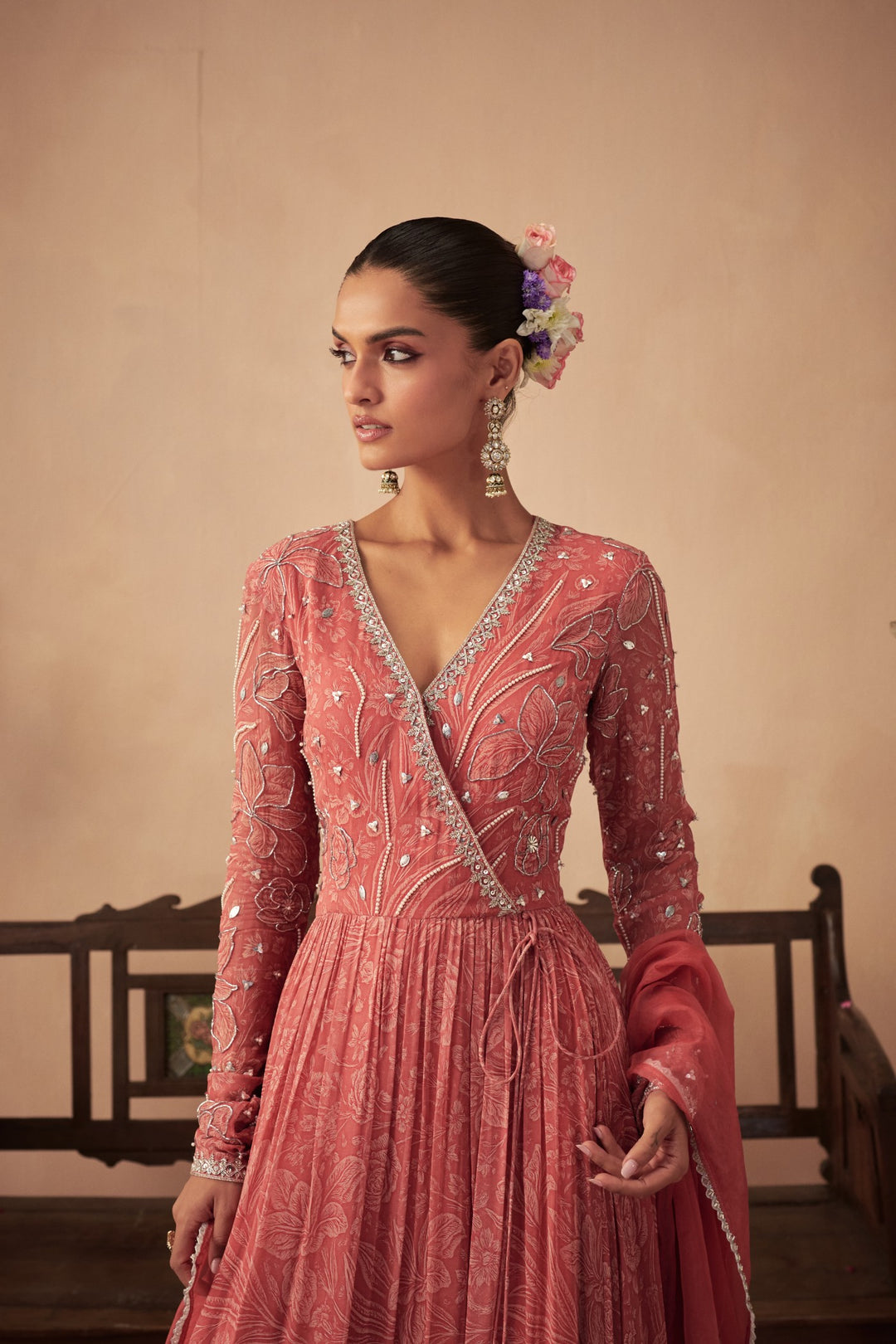 Coral Meadow Anarkali