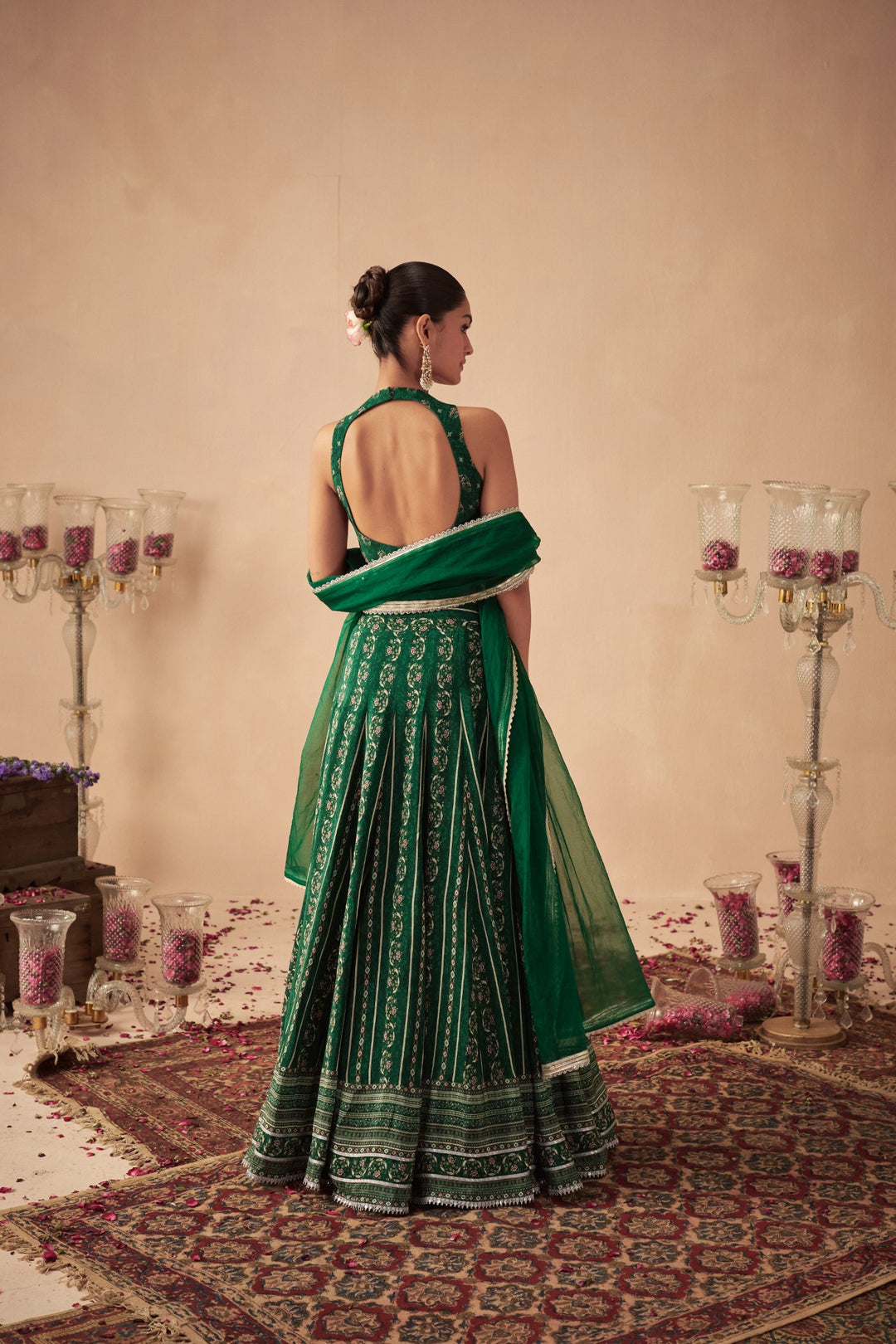 Green Vine Lehenga Set