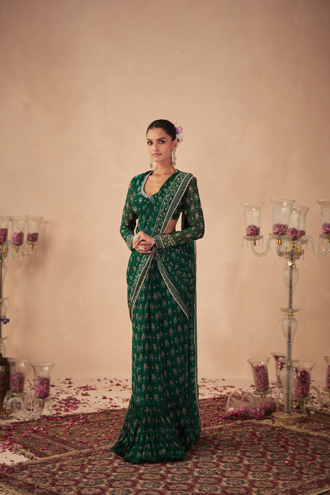 Green Booti Saree