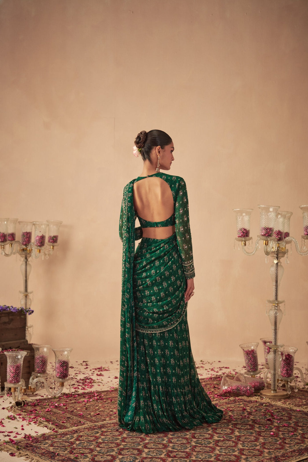 Green Booti Saree