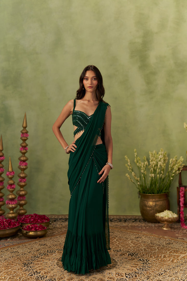 Emerald Green Saree