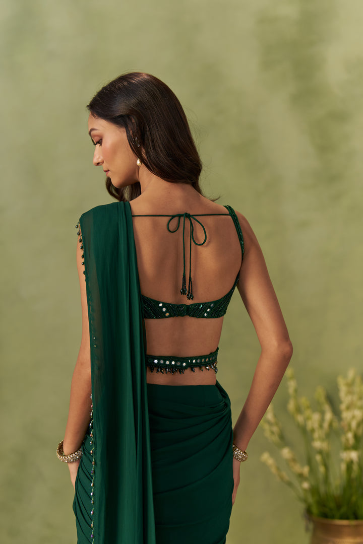 Emerald Green Saree