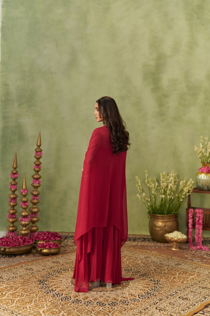 Ruby Red Cape Set