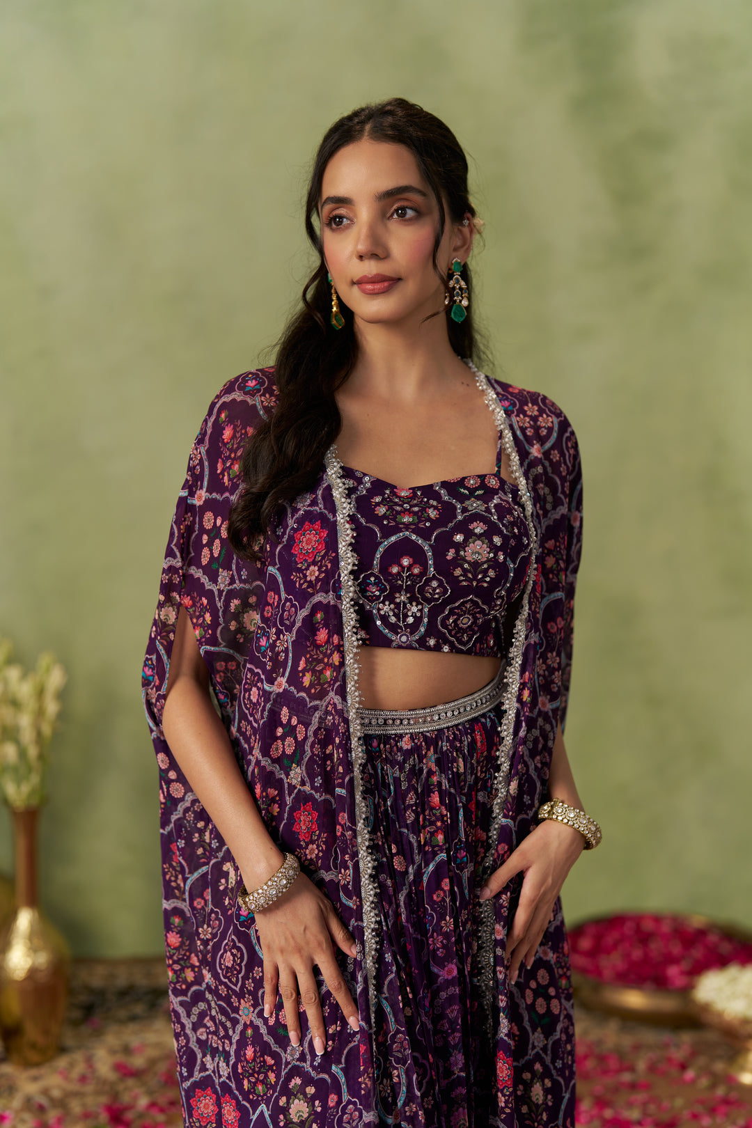 Jamuni Lehenga Set With Cape