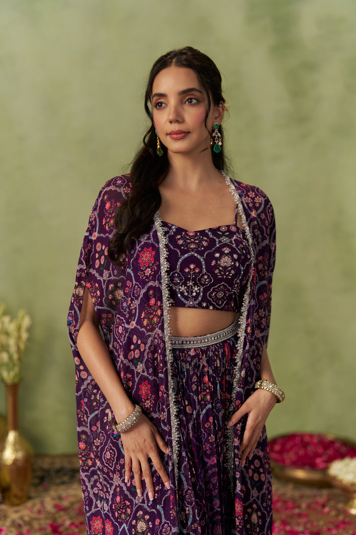 Jamuni Lehenga Set With Cape