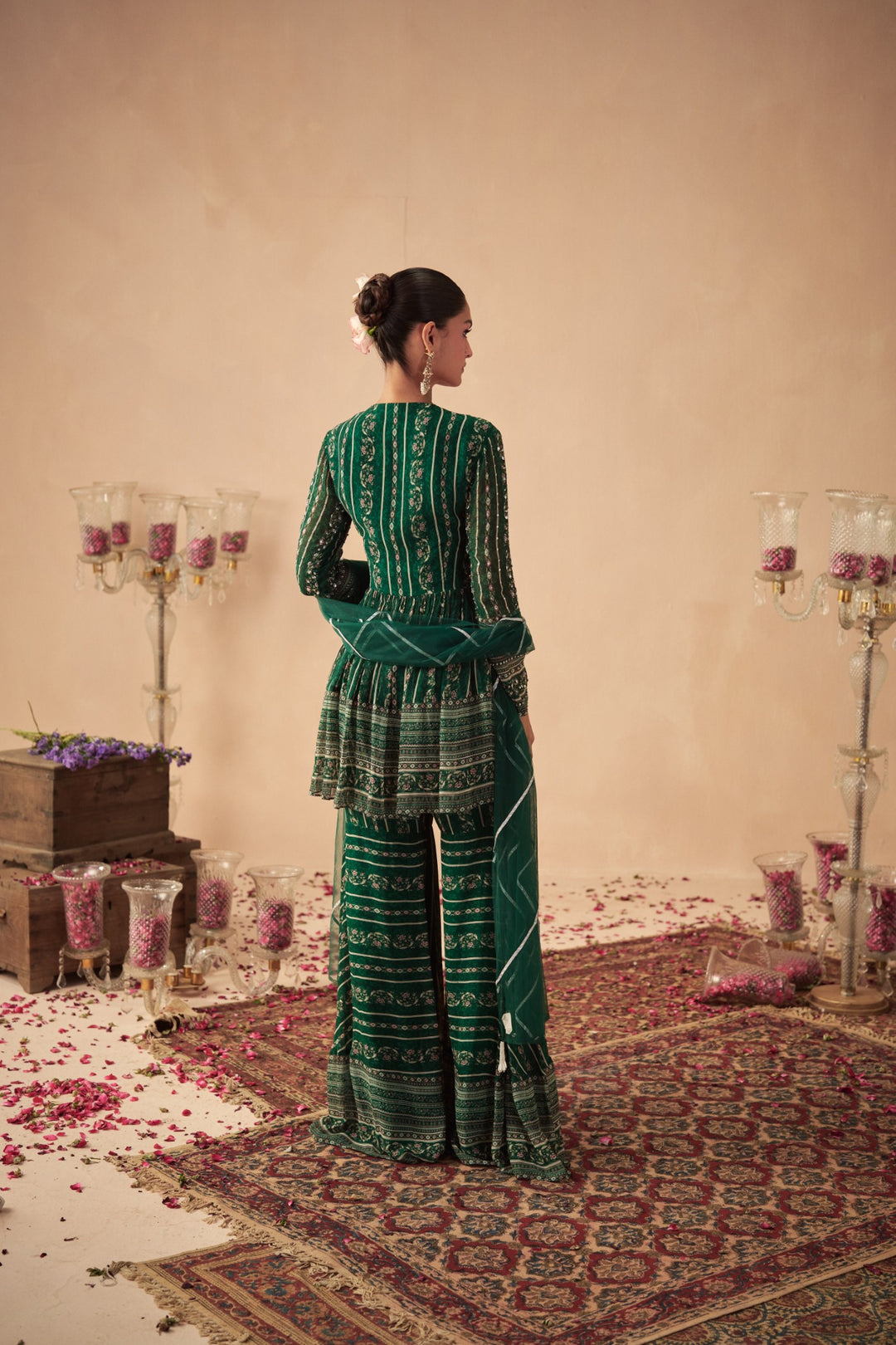 Green Vine Sharara Set