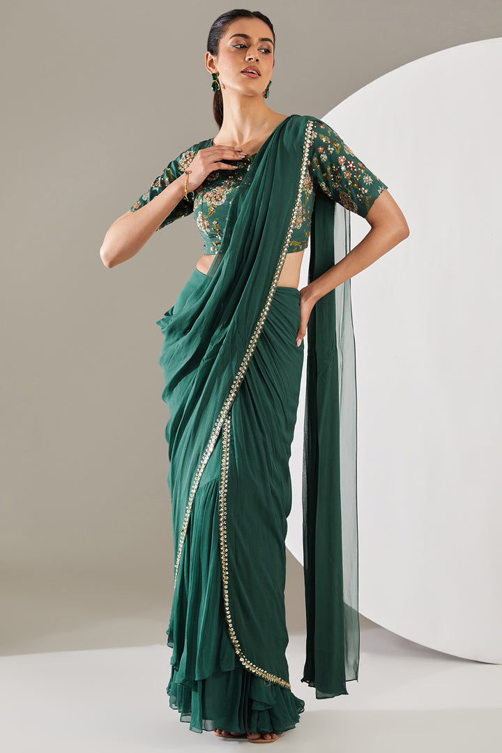 Green Saree