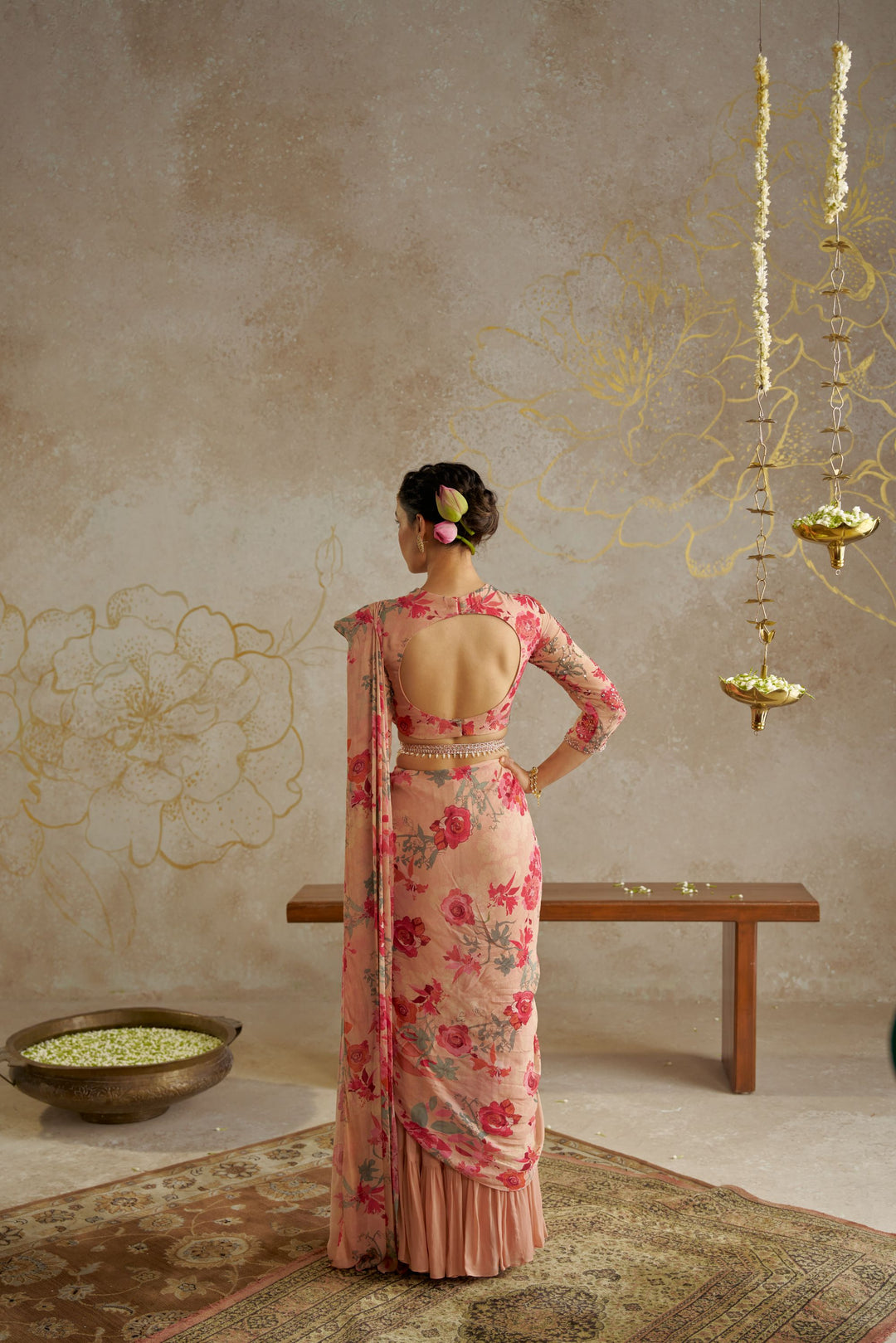 Blush Rose Sharara Saree Set