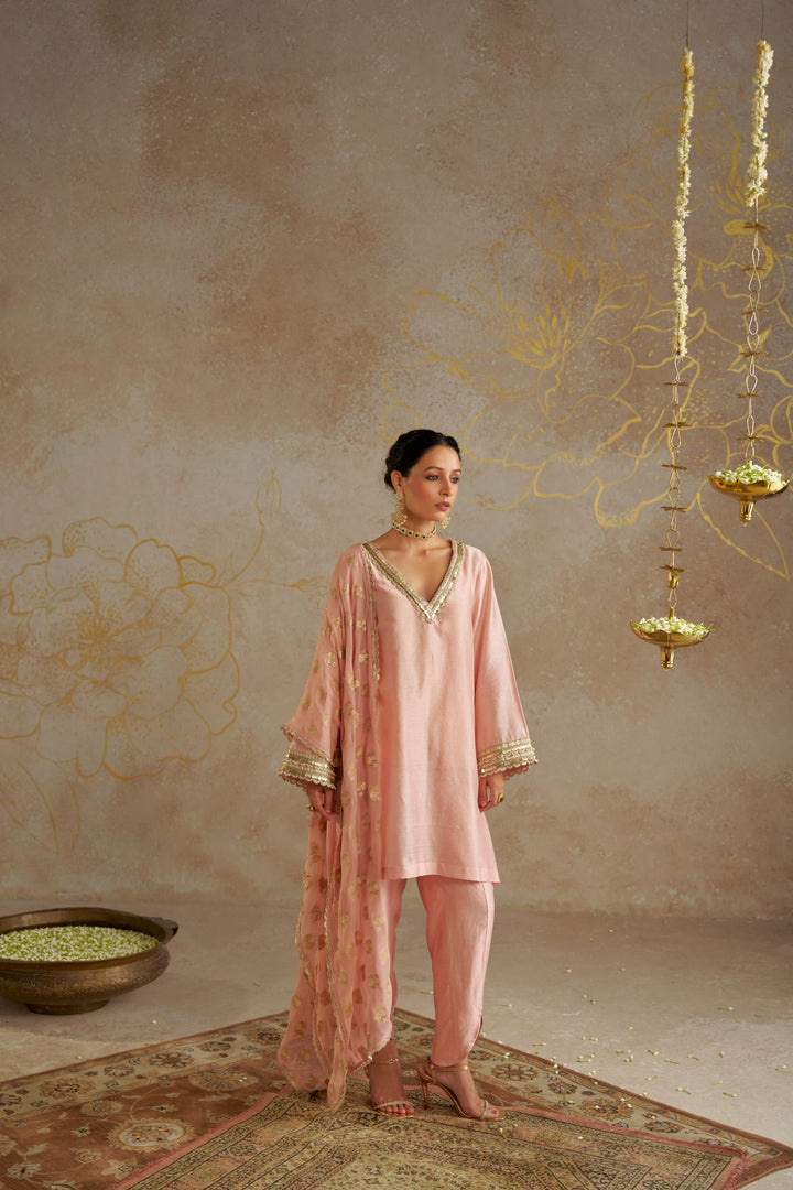 Blush Chanderi Kurta Set