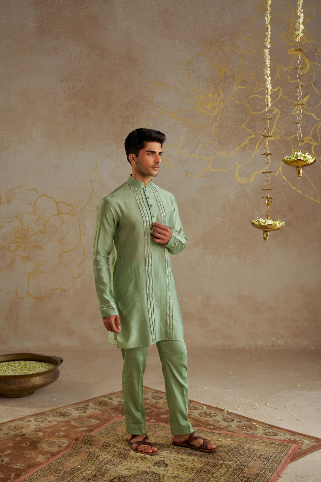 Jade Chanderi Kurta Set