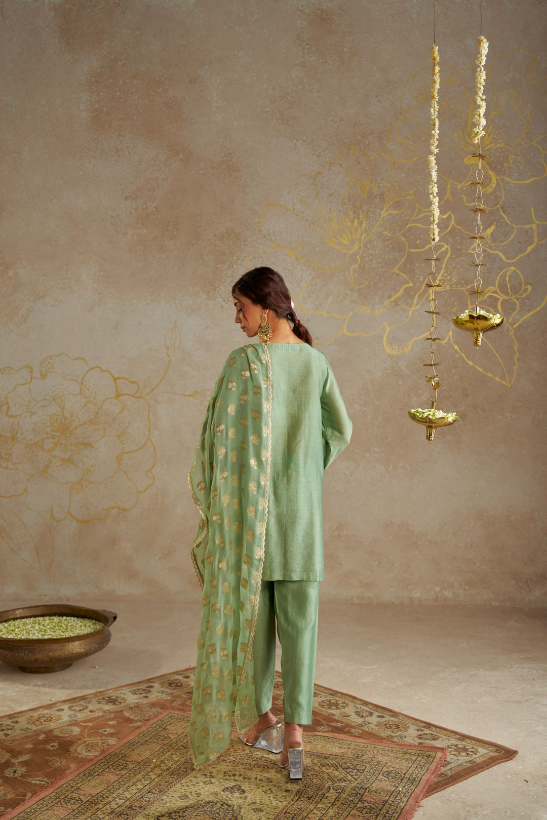 Jade Chanderi Kurta Set