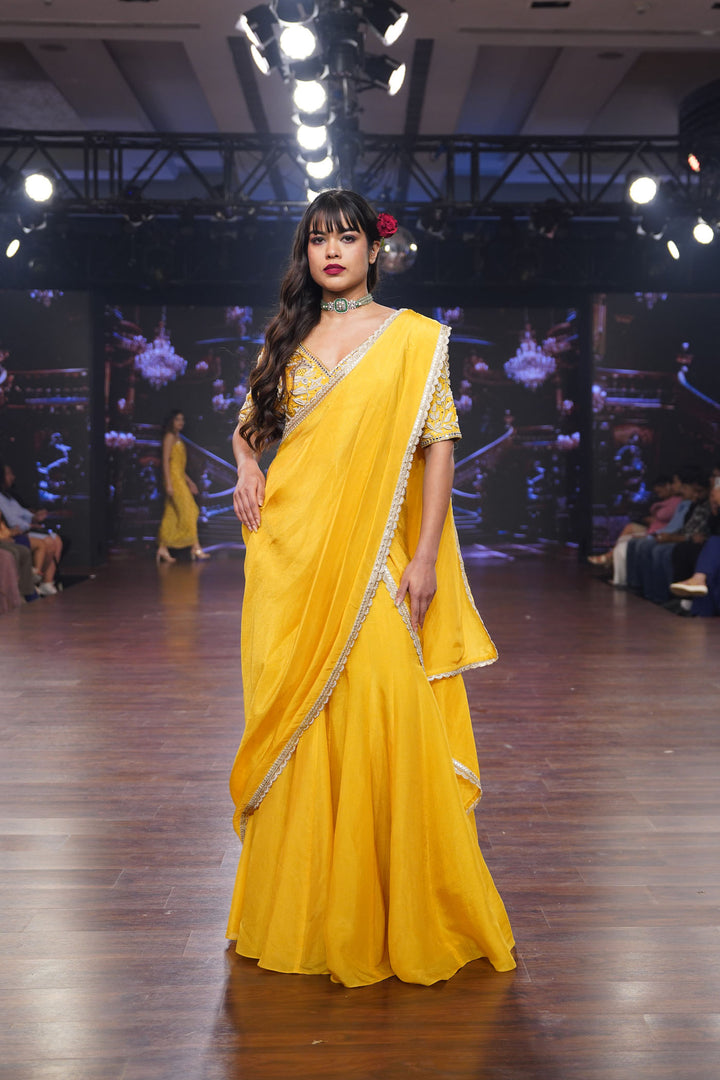 Yellow Tissue Saree