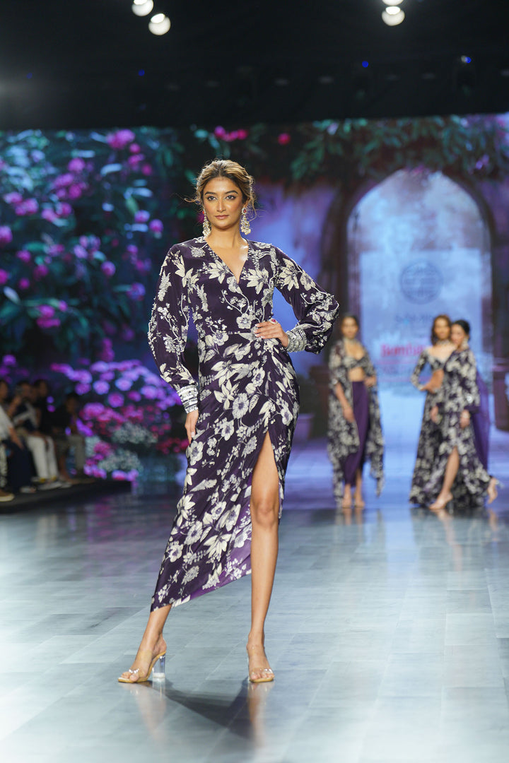 Purple Eden Draped Dress