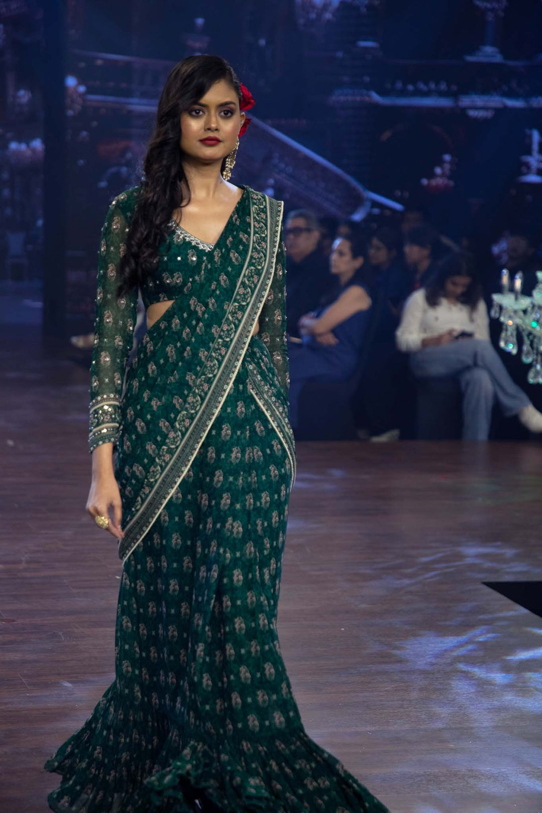 Green Booti Saree