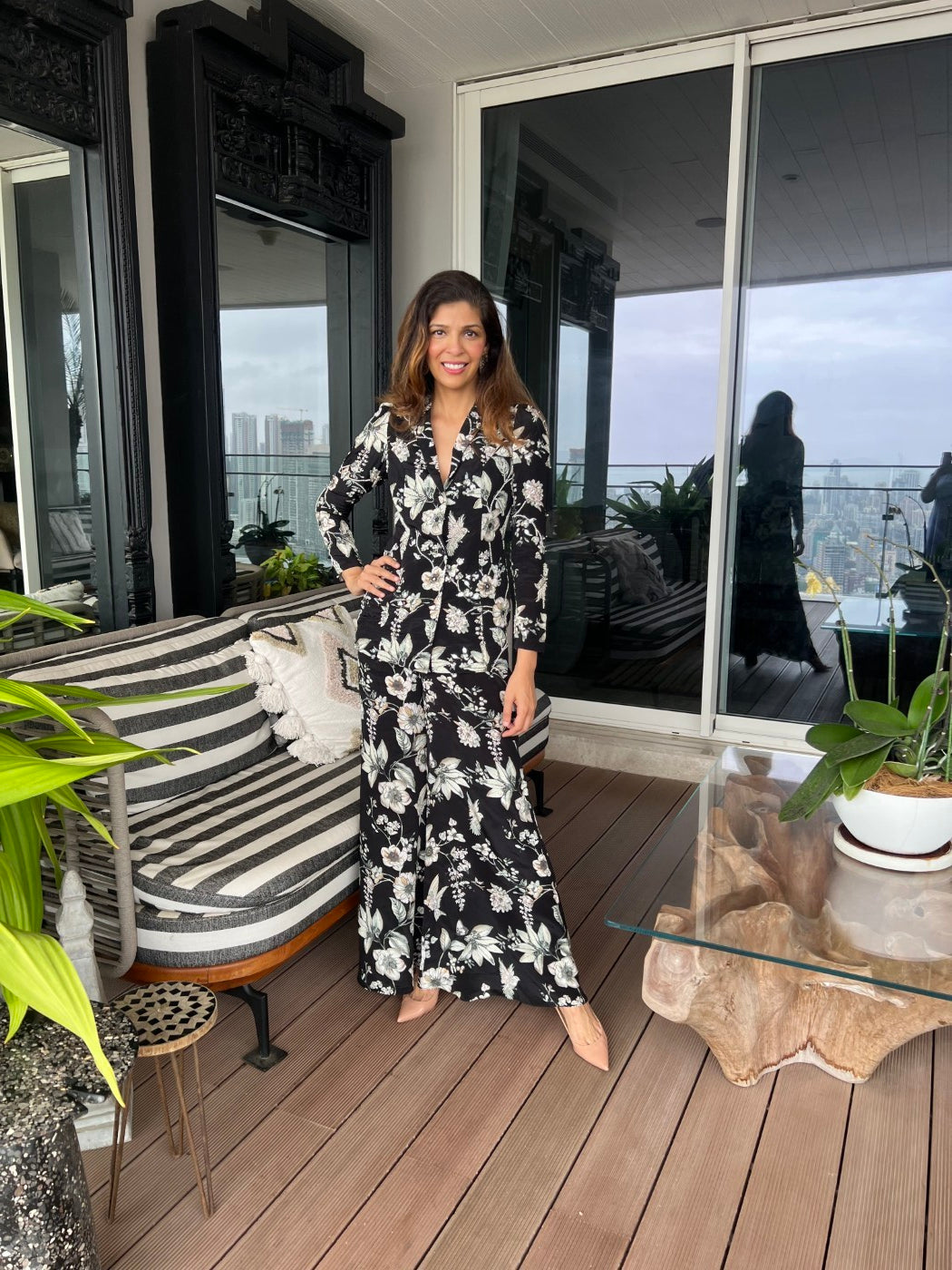 Mallika Singhania in our Black Eden Pantsuit