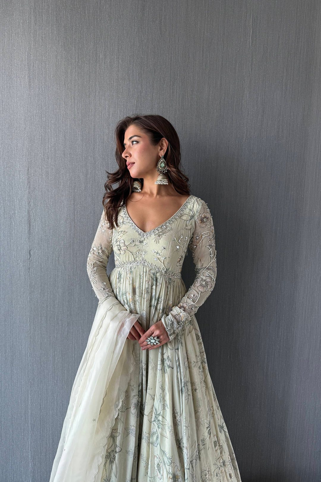 Sukhmani Gambhir in our Ivory Eden Anarkali
