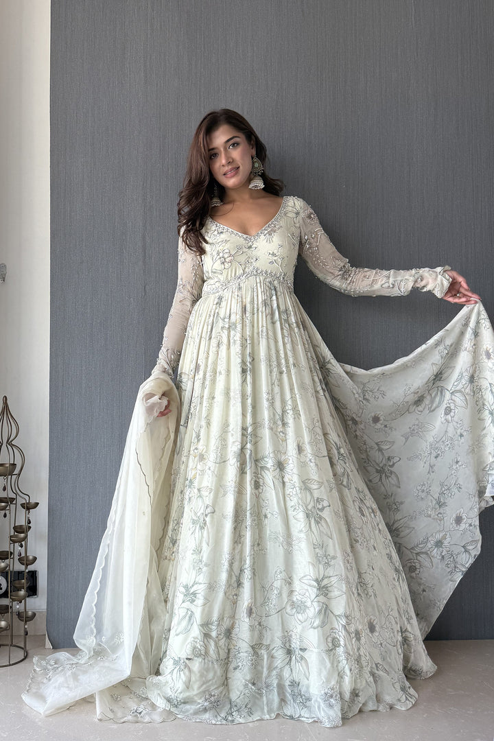 Sukhmani Gambhir in our Ivory Eden Anarkali