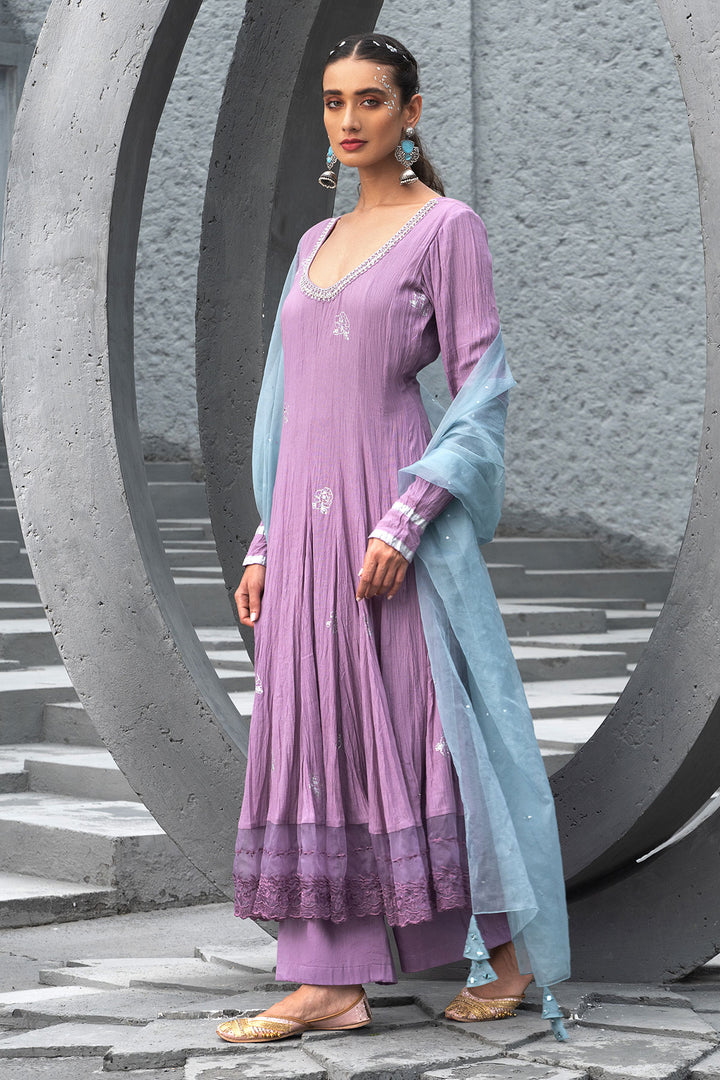 Lavender Anarkali