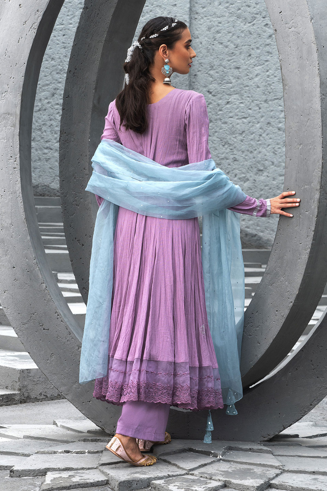 Lavender Anarkali