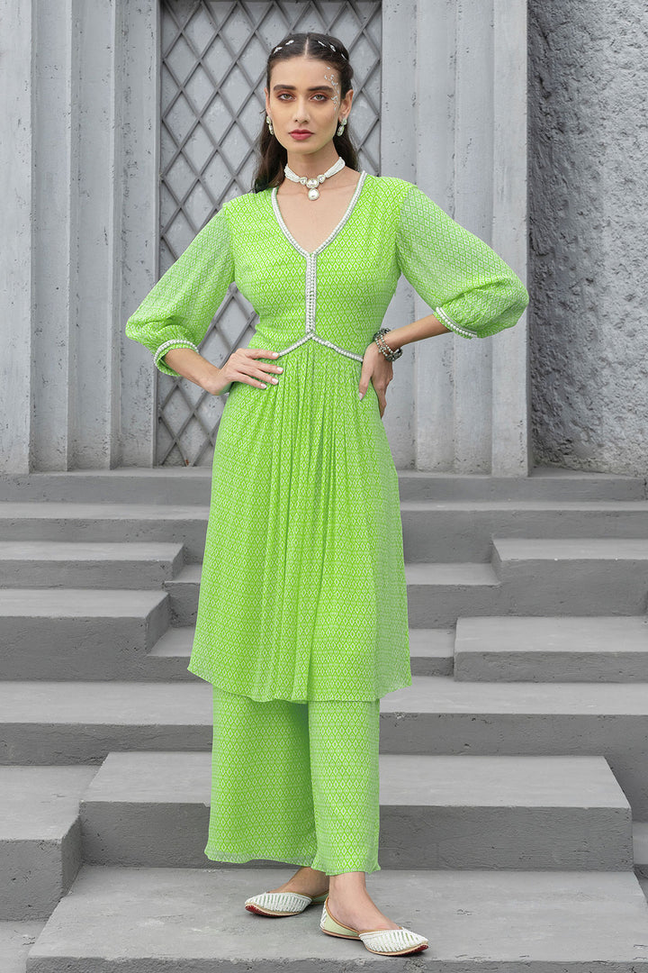 Lime Green Kurta Set