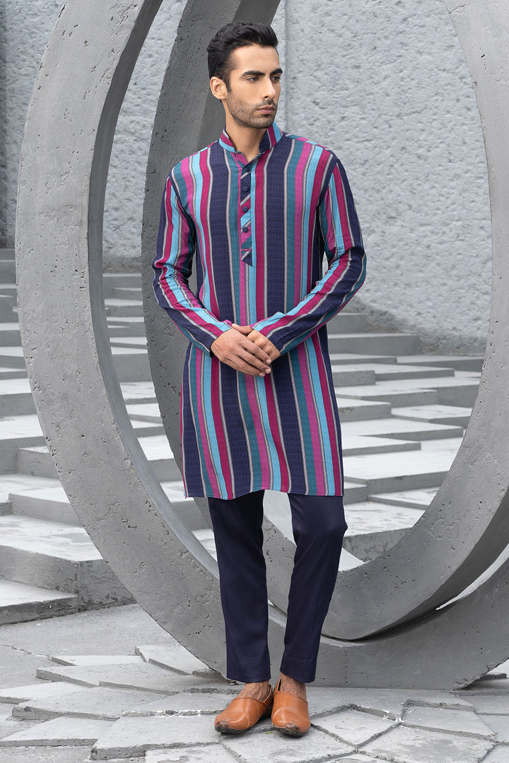 Navy Blue Kurta With Pants