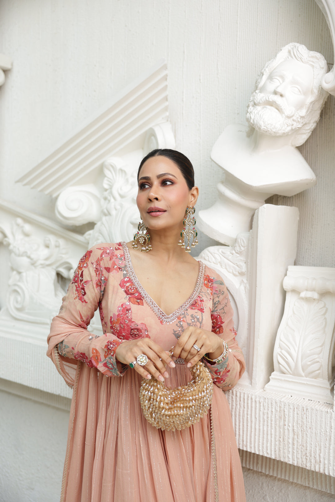 Swati Vatsa in Blush Rose Anarkali
