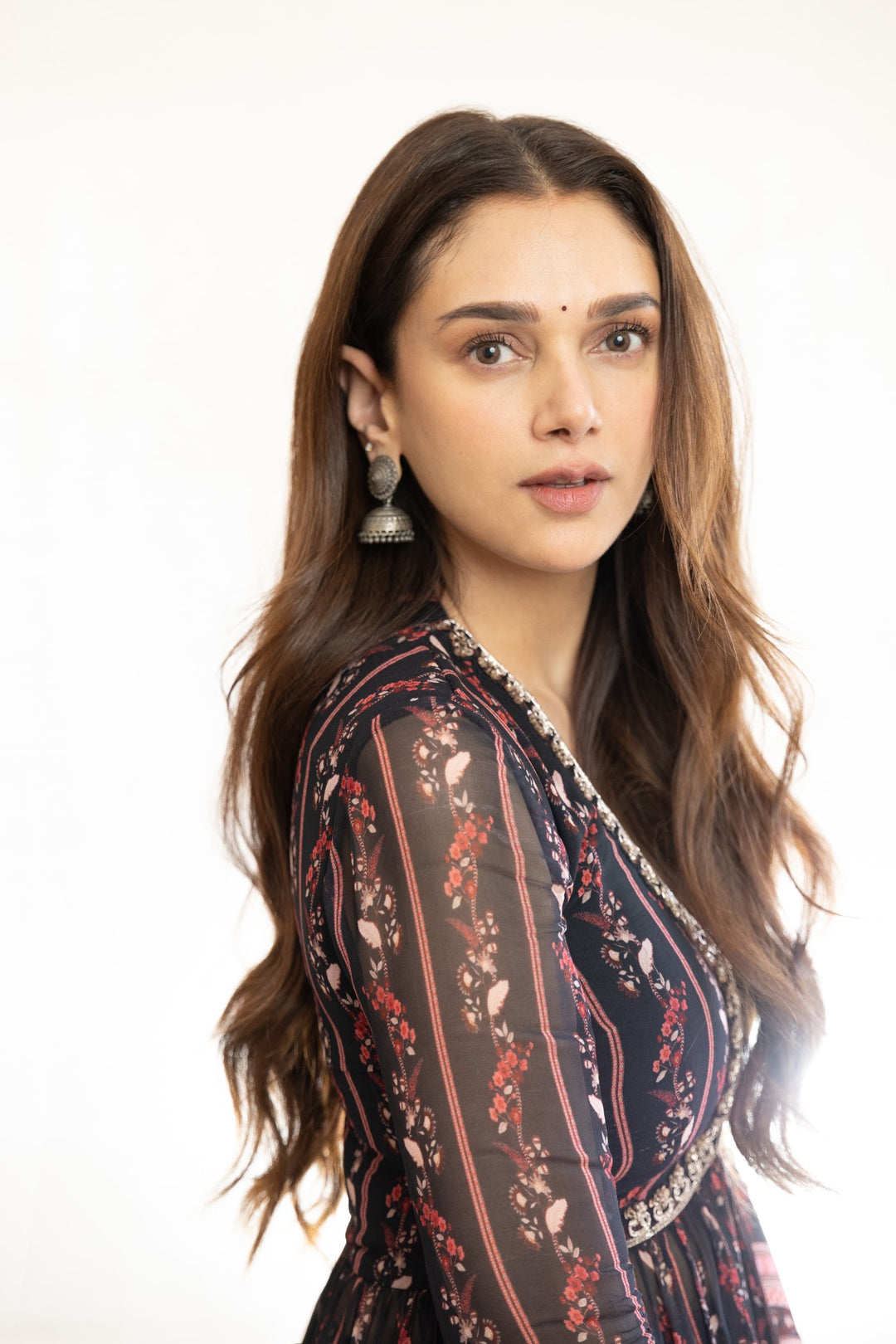 Aditi Rao Hydari In Black Printed Sharara Set