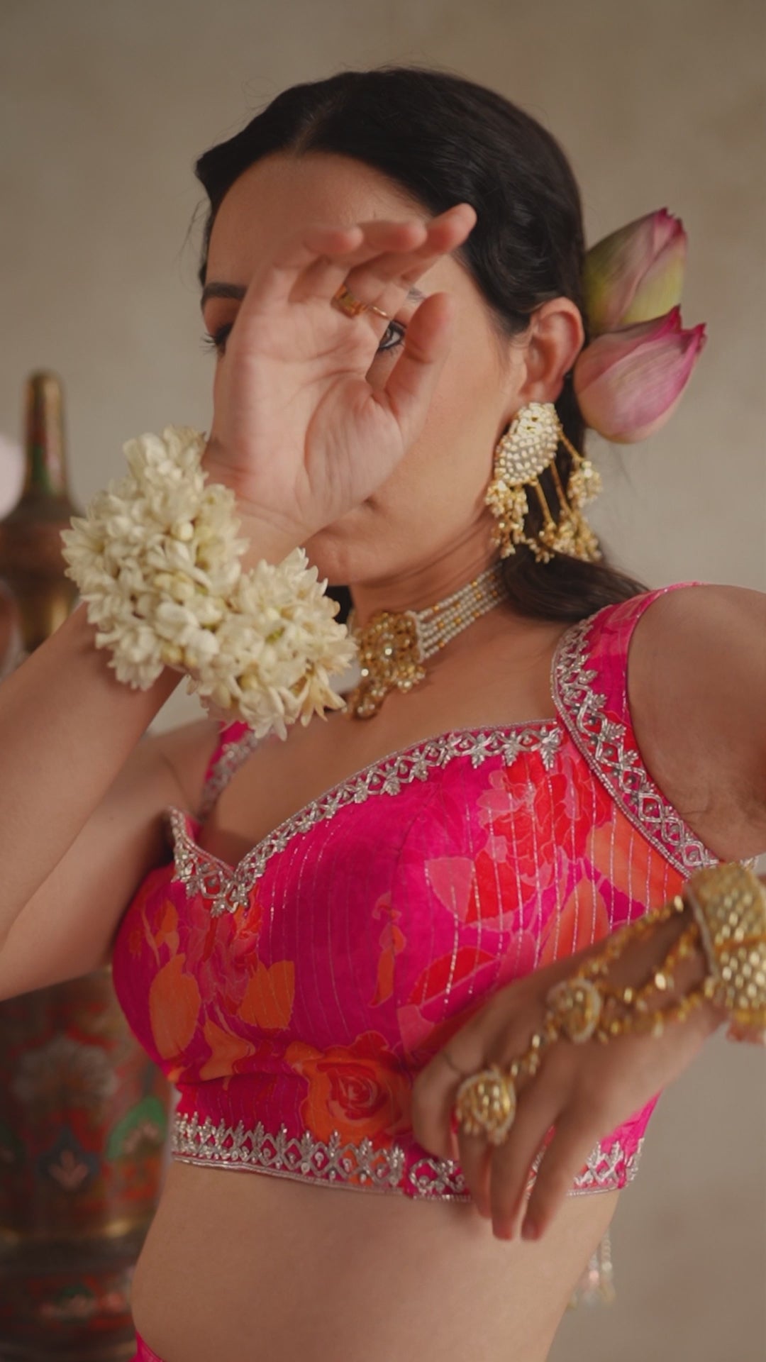 Pink Rose Lehenga