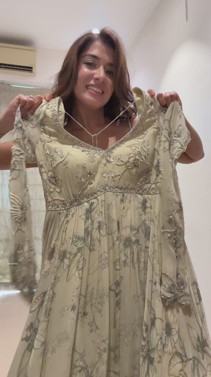 Sukhmani Gambhir in our Ivory Eden Anarkali