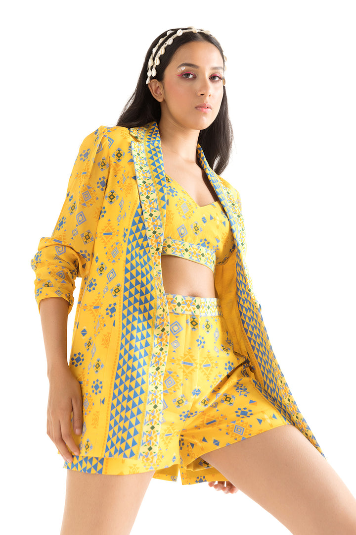 Yellow Printed Co-Ord Set