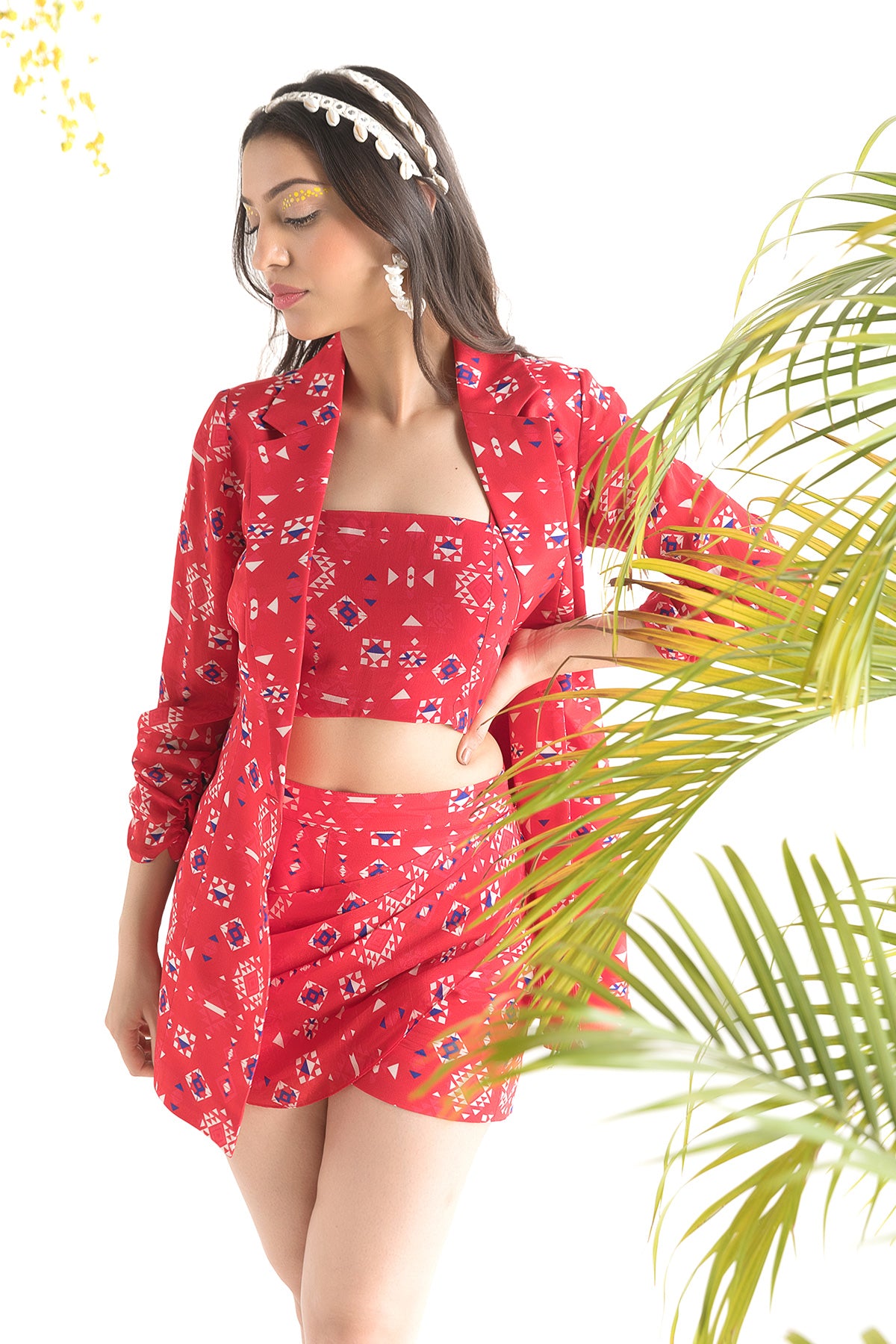 Red Printed Co-Ord Set