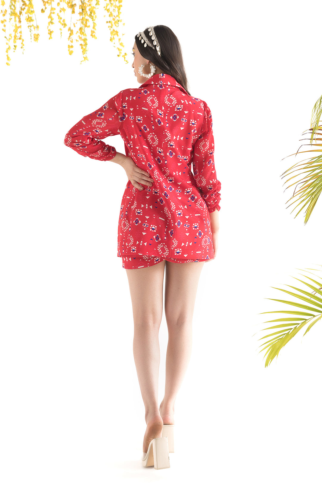 Red Printed Co-Ord Set