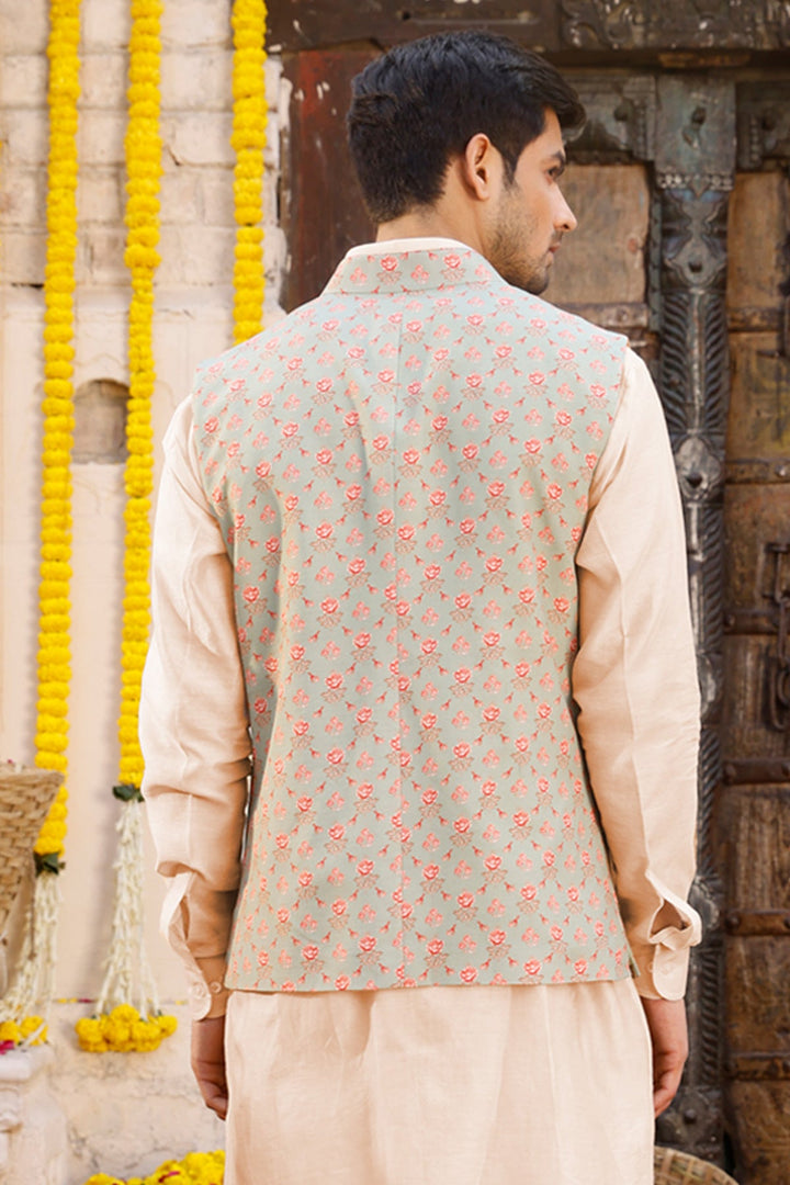 Beige Pathani kurta Set