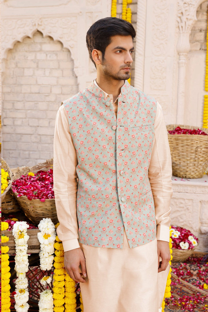 Beige Pathani kurta Set