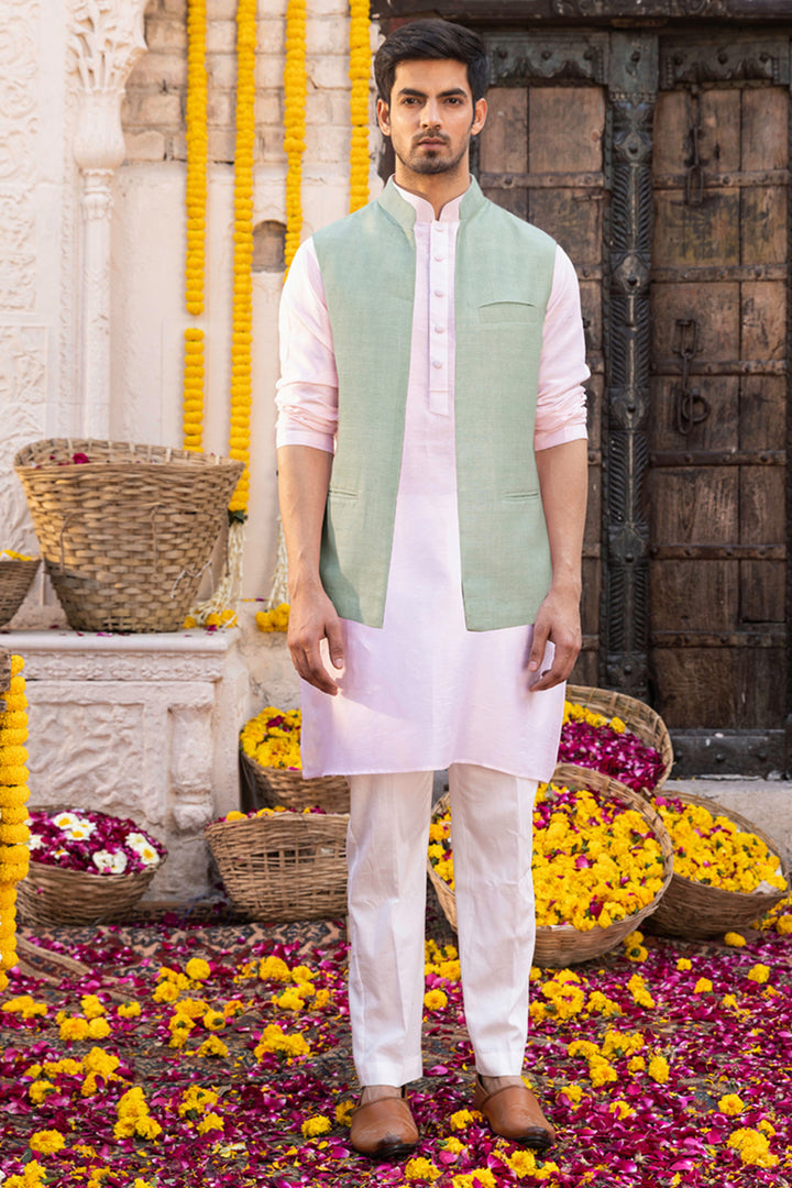 Light Peach Kurta Set