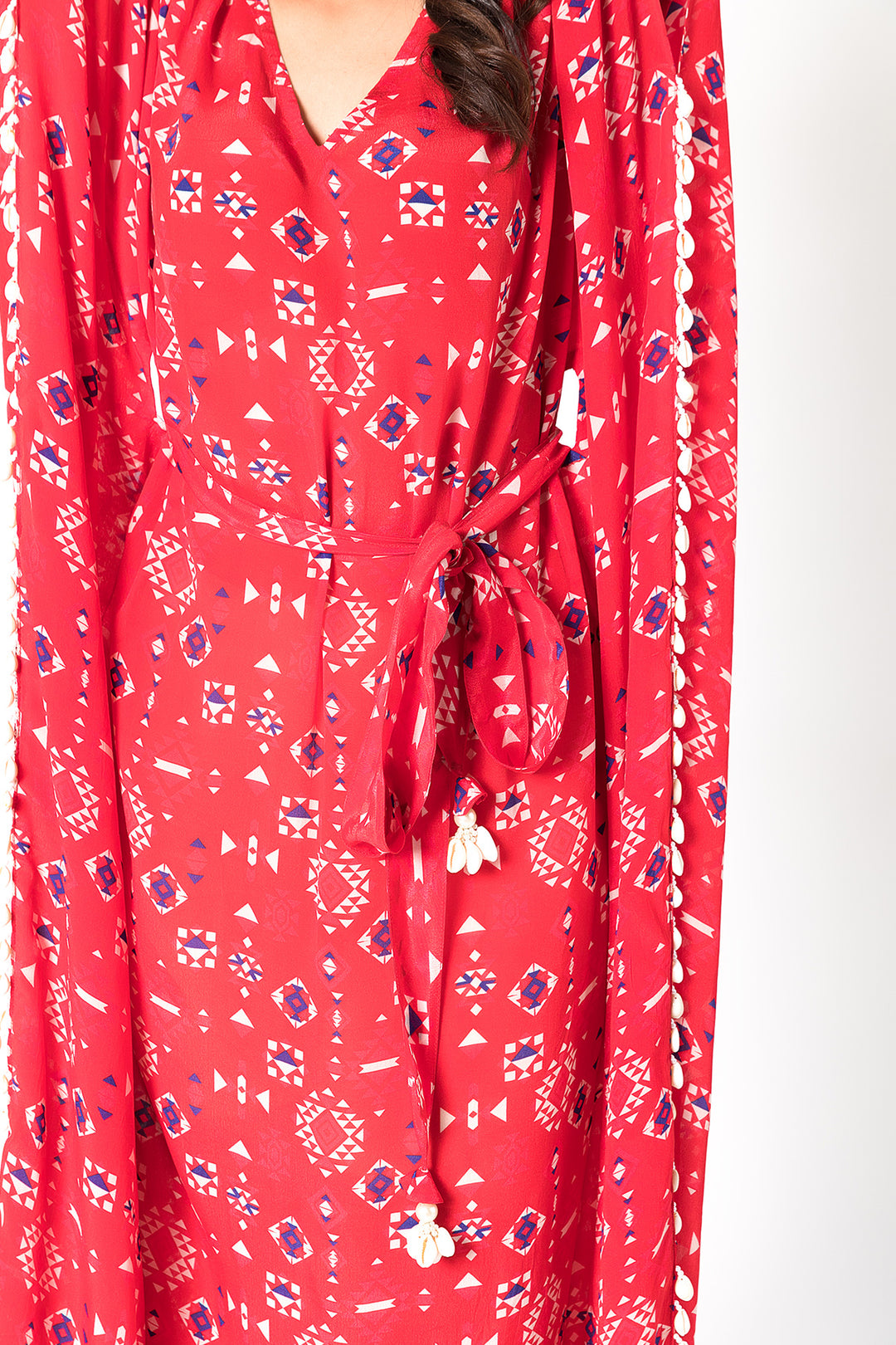 Red Printed Kaftan