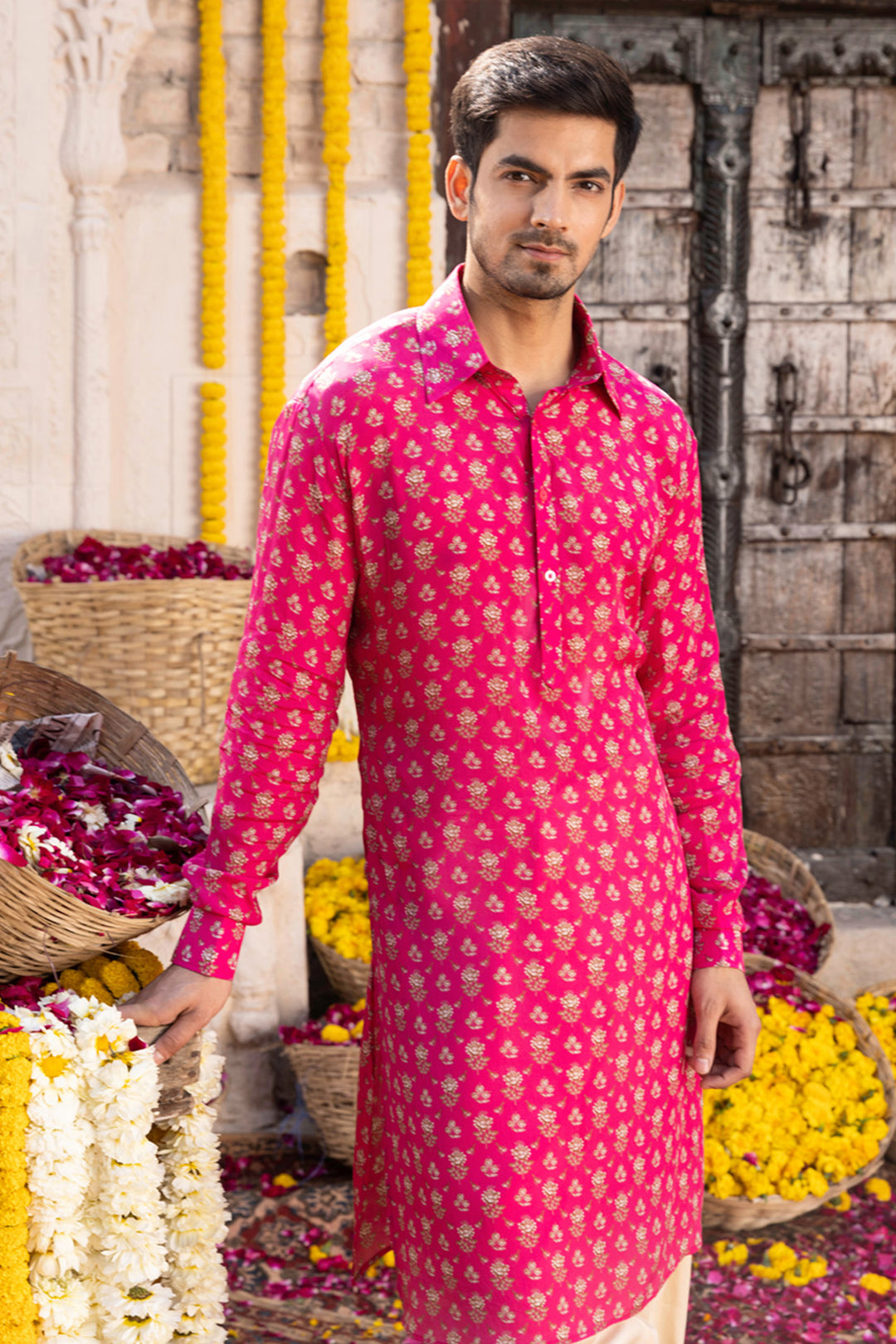 Hot Pink Kurta Set